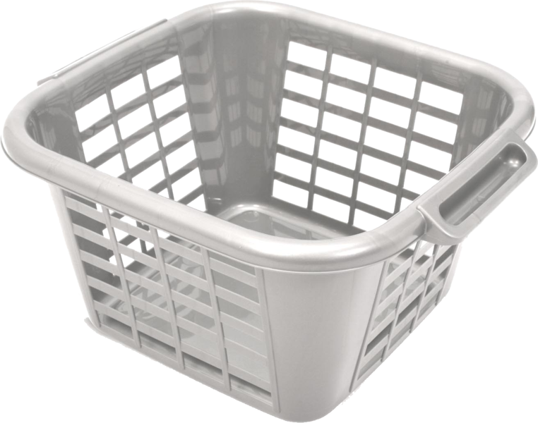 A White Plastic Basket With A Black Background