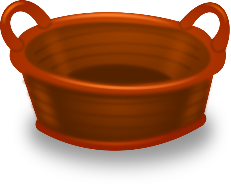 A Brown Basket With Handles
