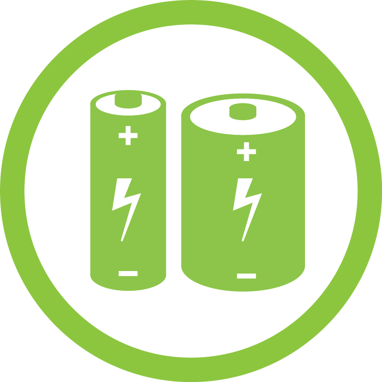 A Green And White Battery