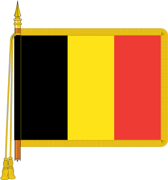 A Flag With A Red Yellow And Black Stripe