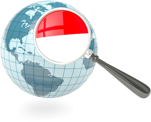 A Magnifying Glass Over A Globe