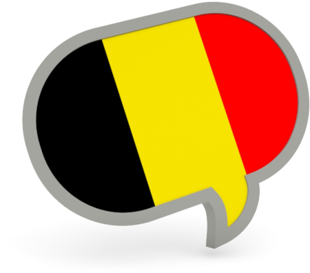 A Red Yellow And Black Flag In A Speech Bubble