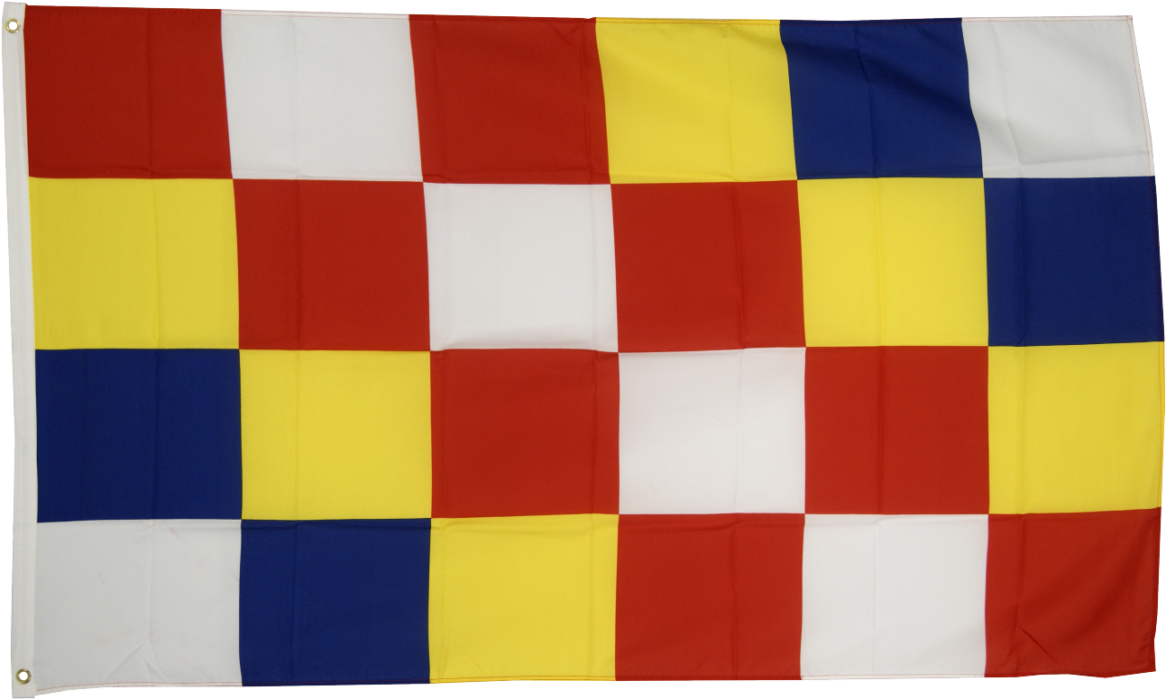 A Red White And Blue Checkered Flag