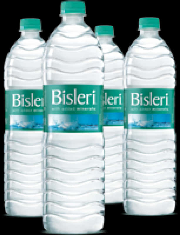 A Group Of Plastic Bottles With Green Labels