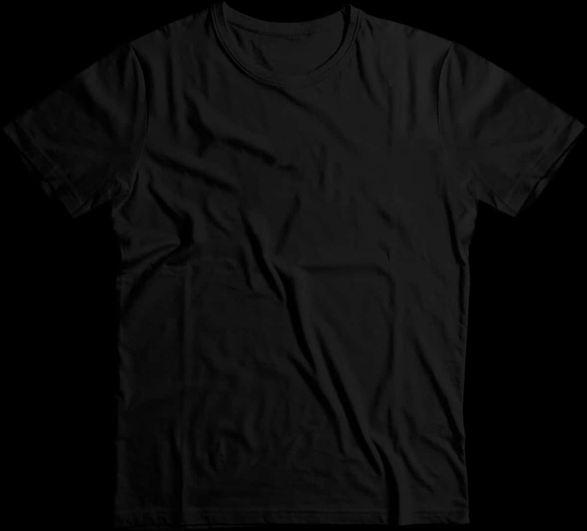 A Black T-shirt On A Black Background