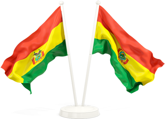 Two Flags On A Stand