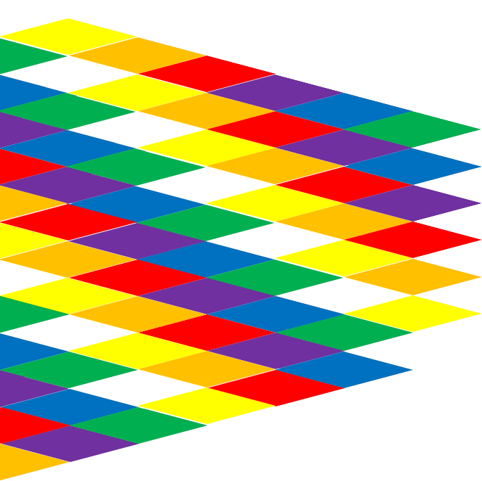 A Colorful Diamond Shaped Pattern