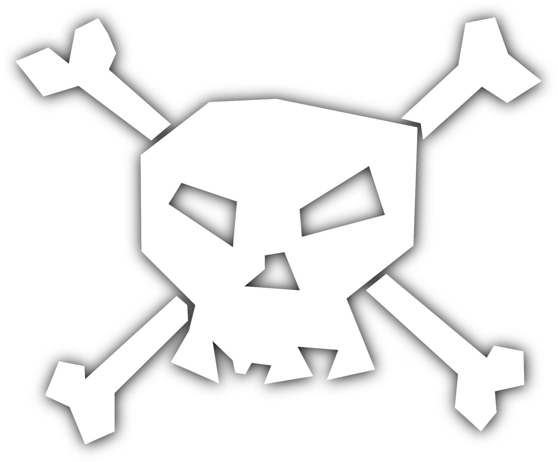 A White Skull With Crossed Bones