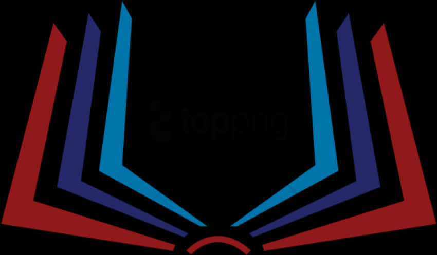 A Logo With Blue And Red Lines