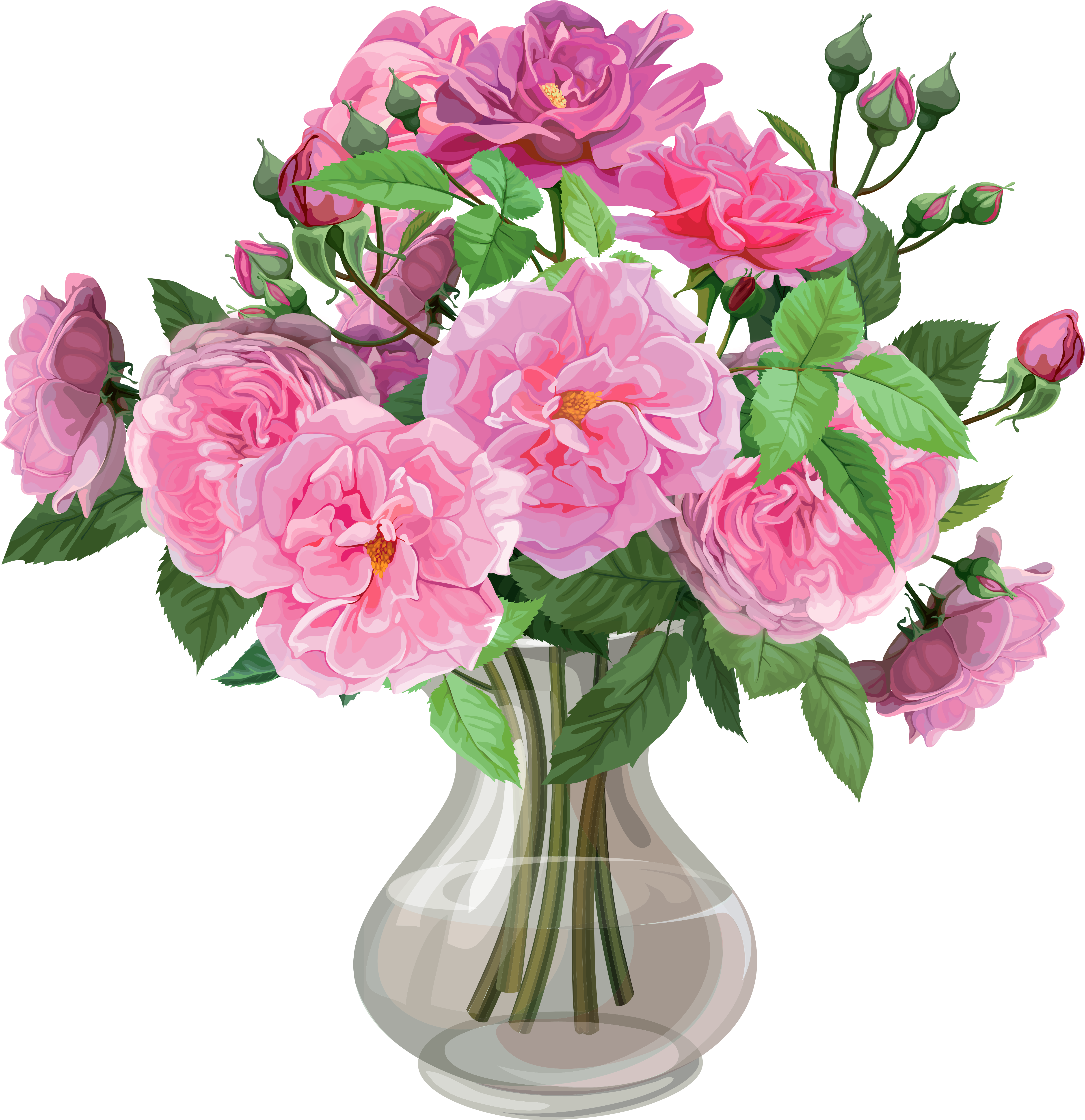 A Vase Of Pink Flowers