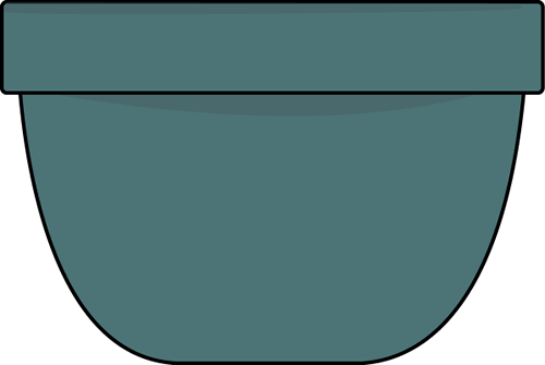 A Blue Bowl With A Black Border