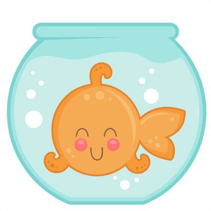 A Cartoon Goldfish In A Bowl