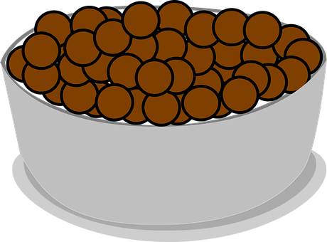 A Bowl Of Cereal With Brown Balls