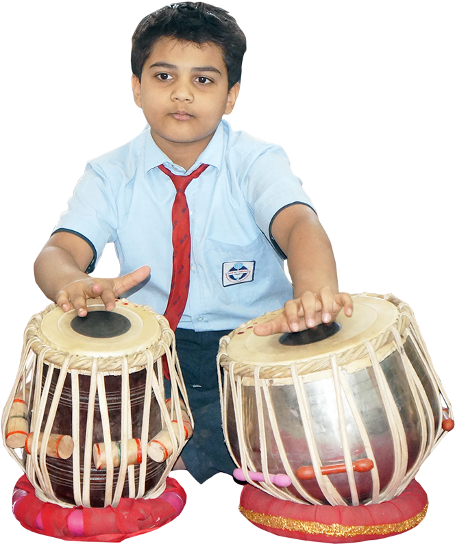 A Boy Playing Drums
