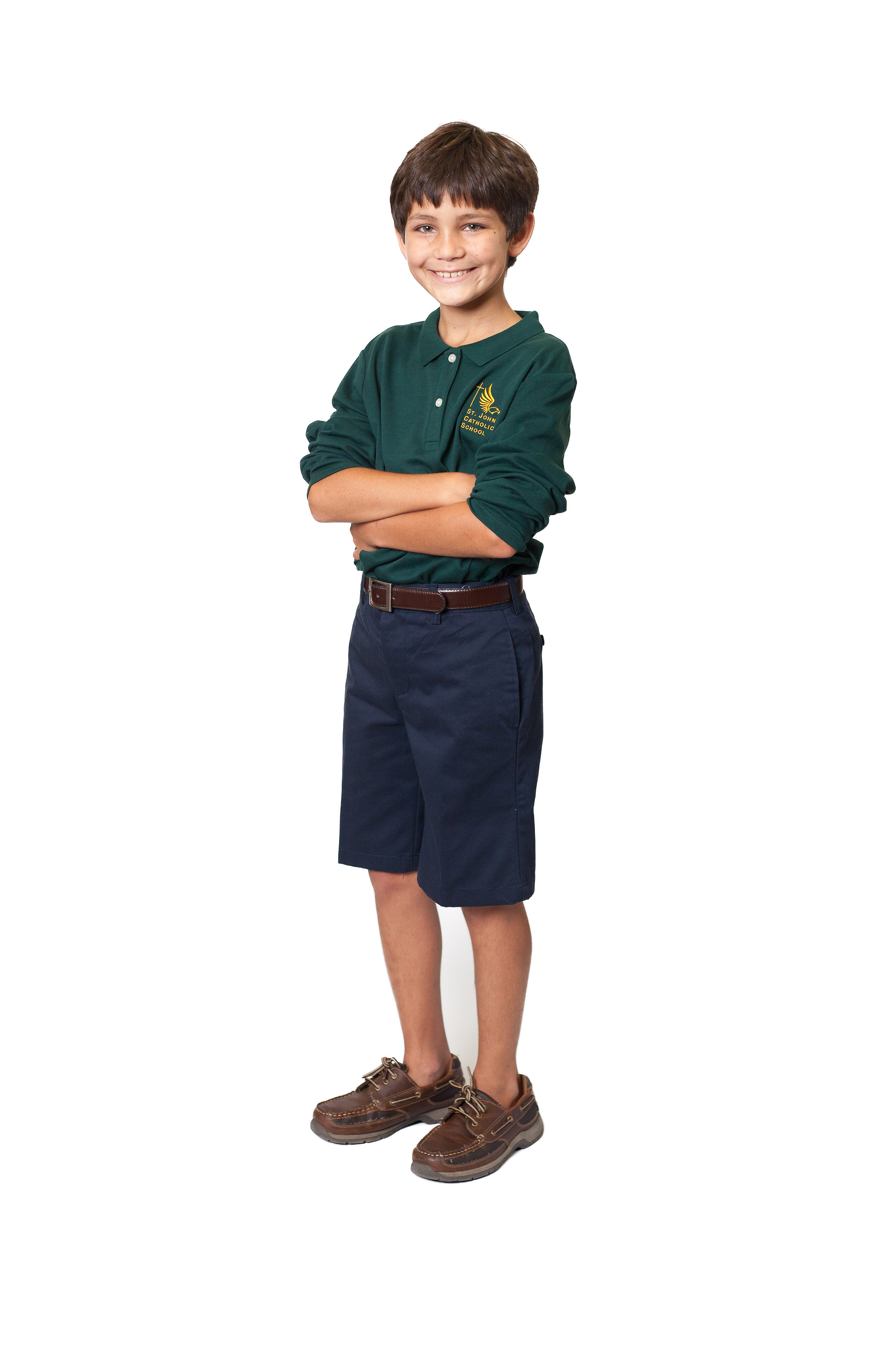A Boy Standing With His Arms Crossed