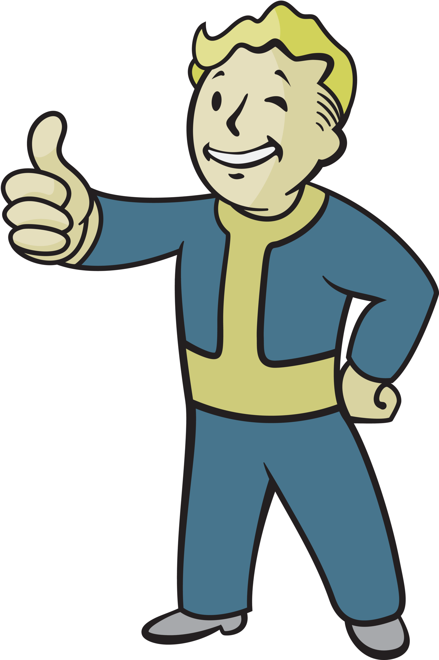 A Cartoon Of A Man Giving A Thumbs Up