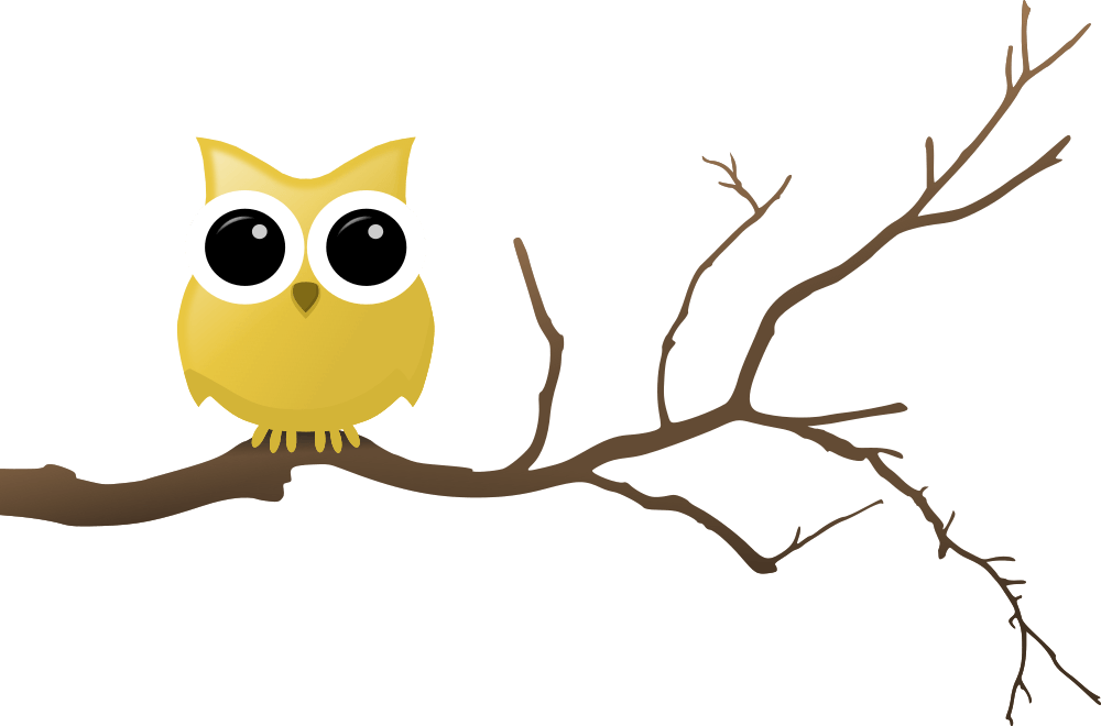 A Yellow Owl On A Branch