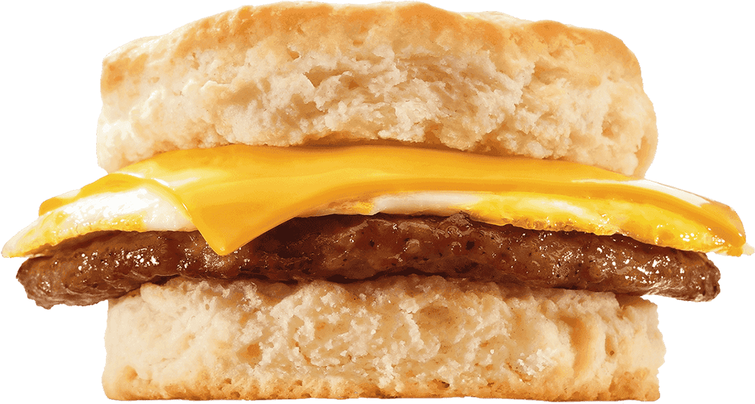 A Biscuit With A Cheeseburger