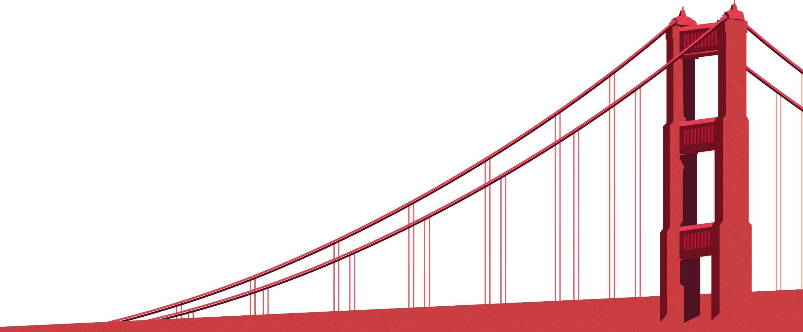 A Red Railing On A Bridge