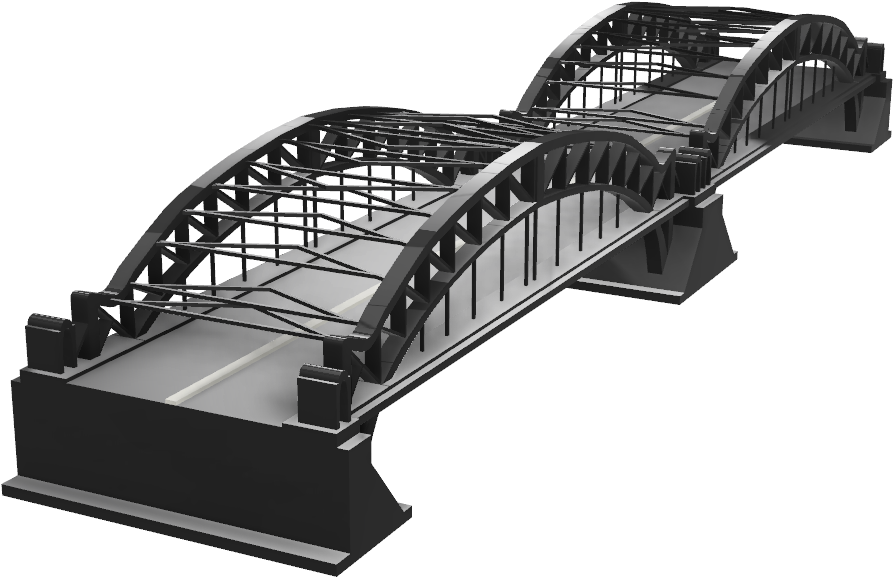 A Bridge With Metal Beams