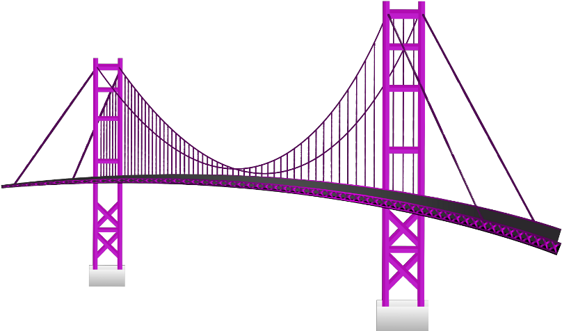 A Purple Bridge With A Black Background