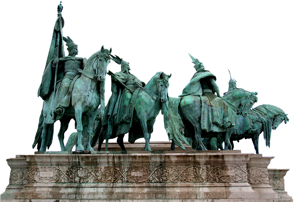 A Statue Of Men Riding Horses