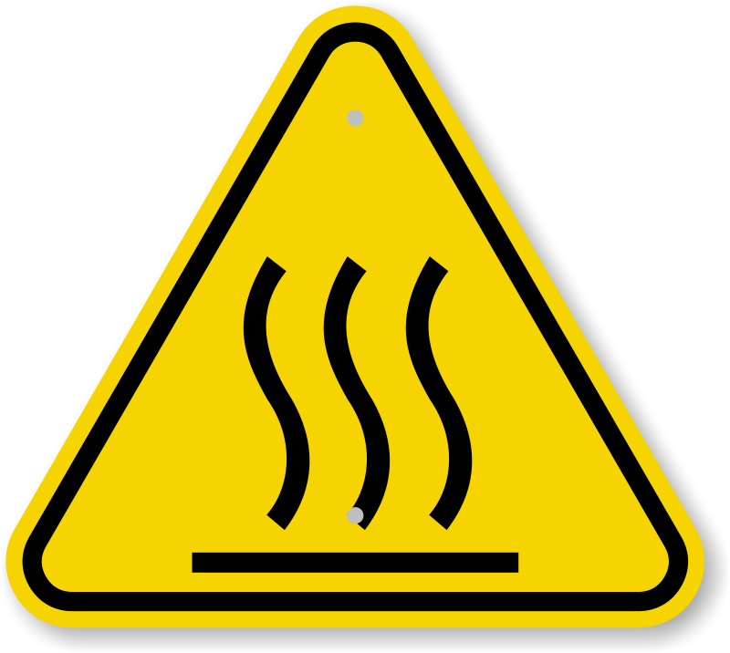 A Yellow Triangle Sign With Black Lines And A Black Background