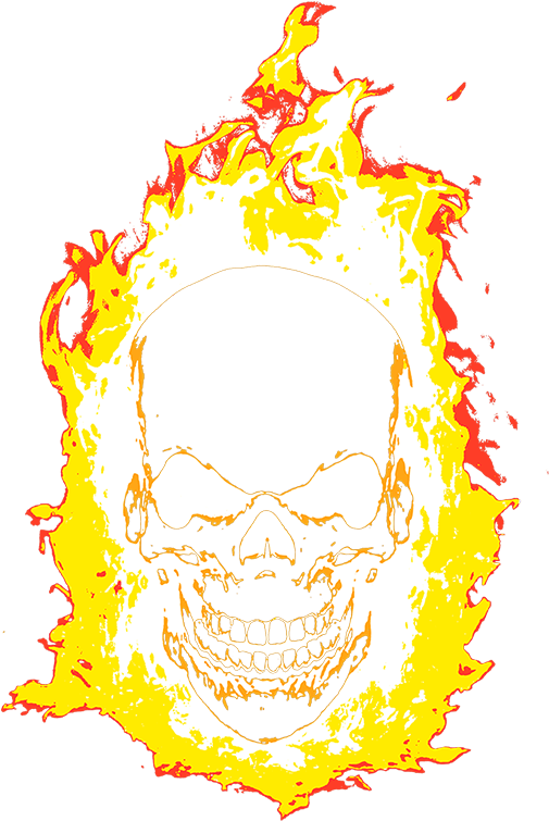 A Skull On Fire