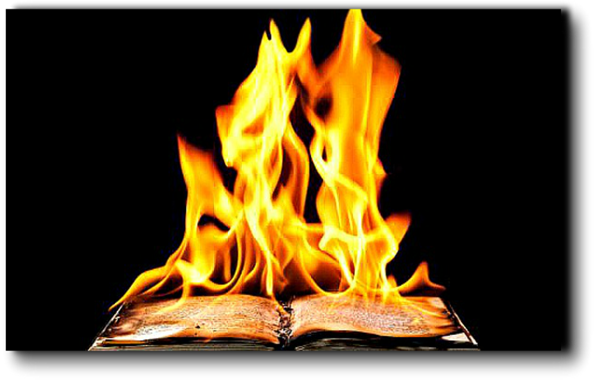 A Book With Flames On It
