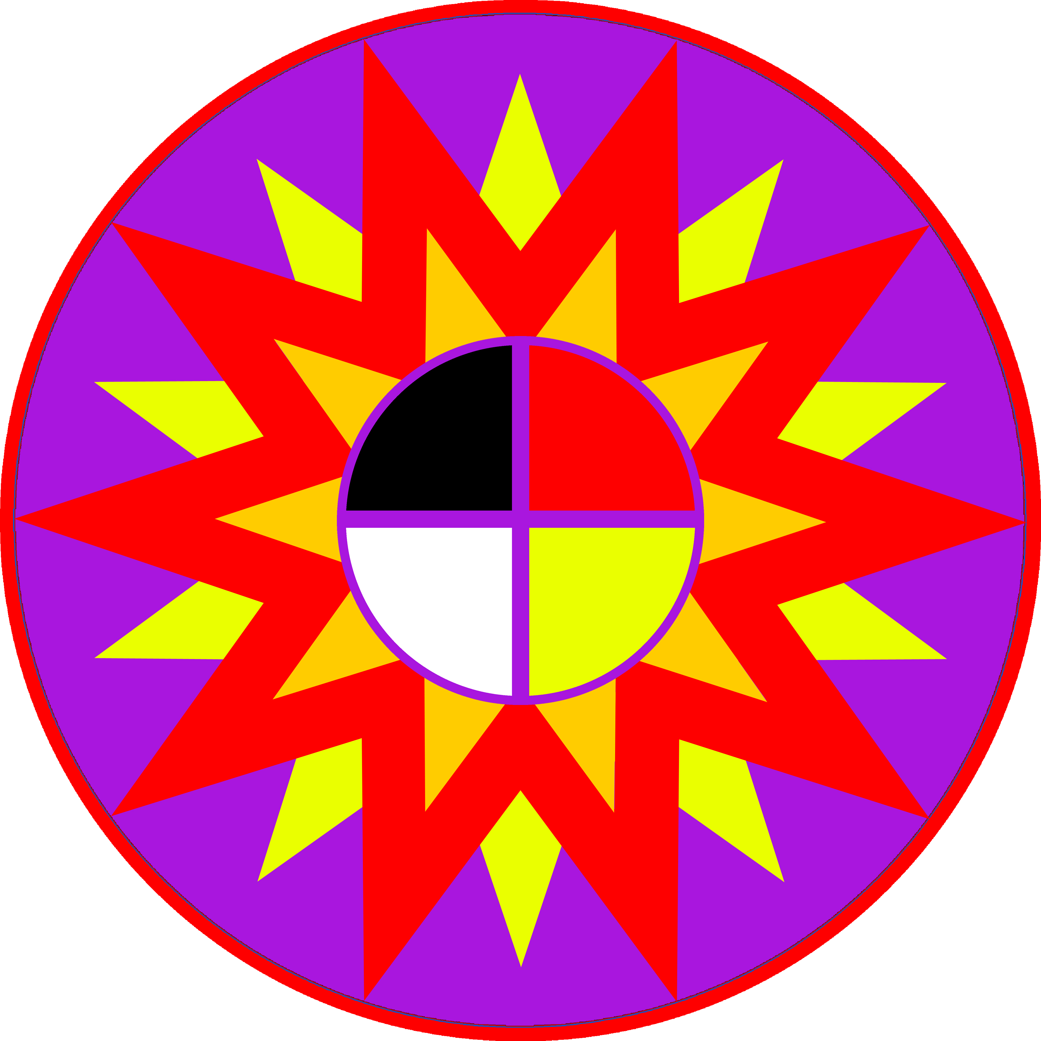 A Colorful Circle With A Black Background