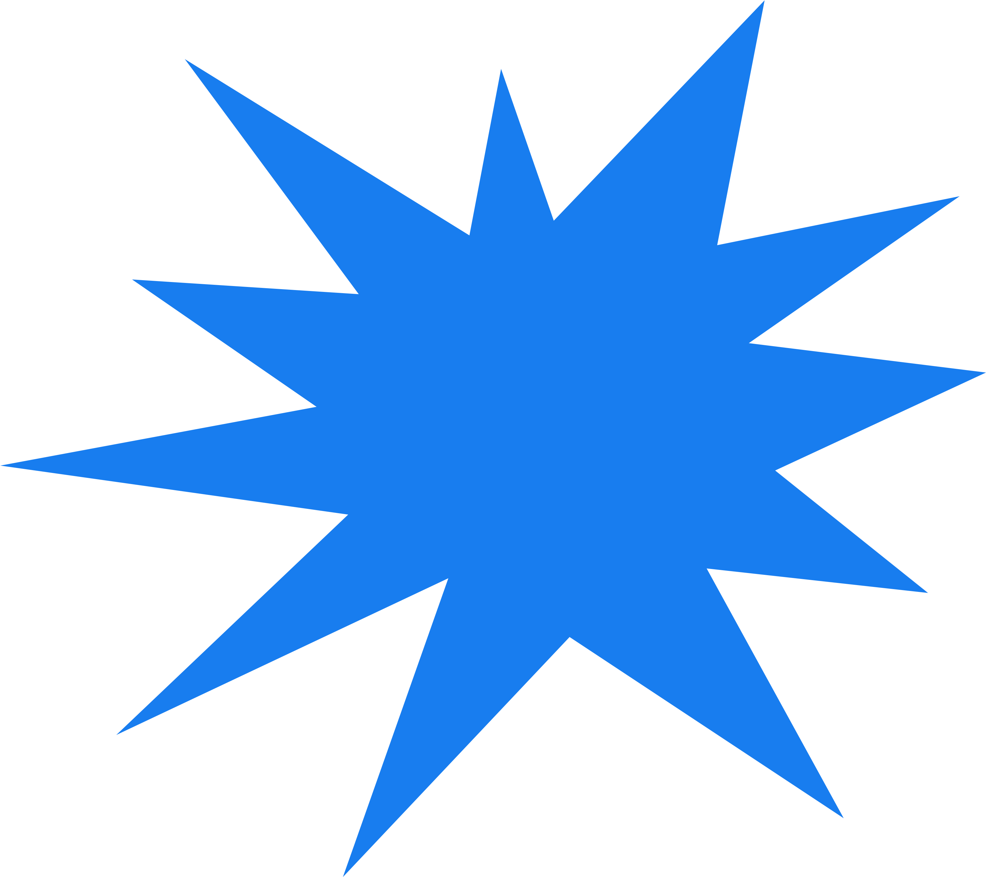 A Blue Starburst On A Black Background