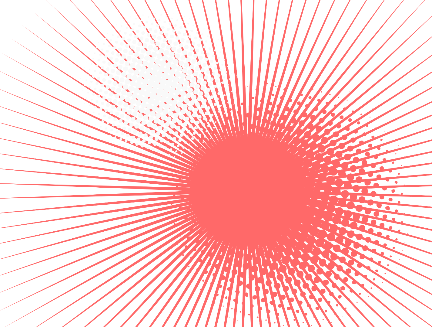 A Red And White Circle With Black Background