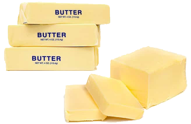 A Group Of Butter Blocks