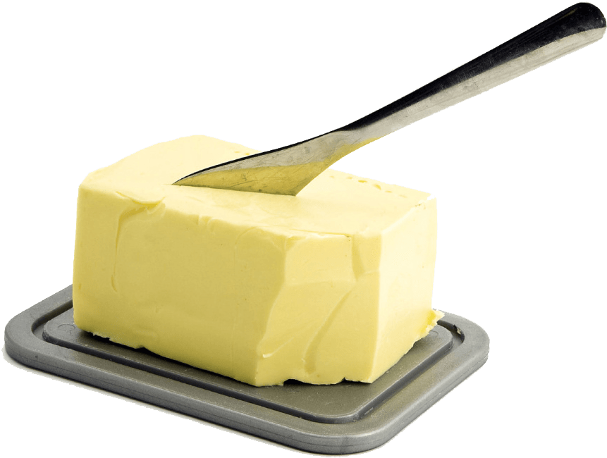 A Butter With A Knife On It