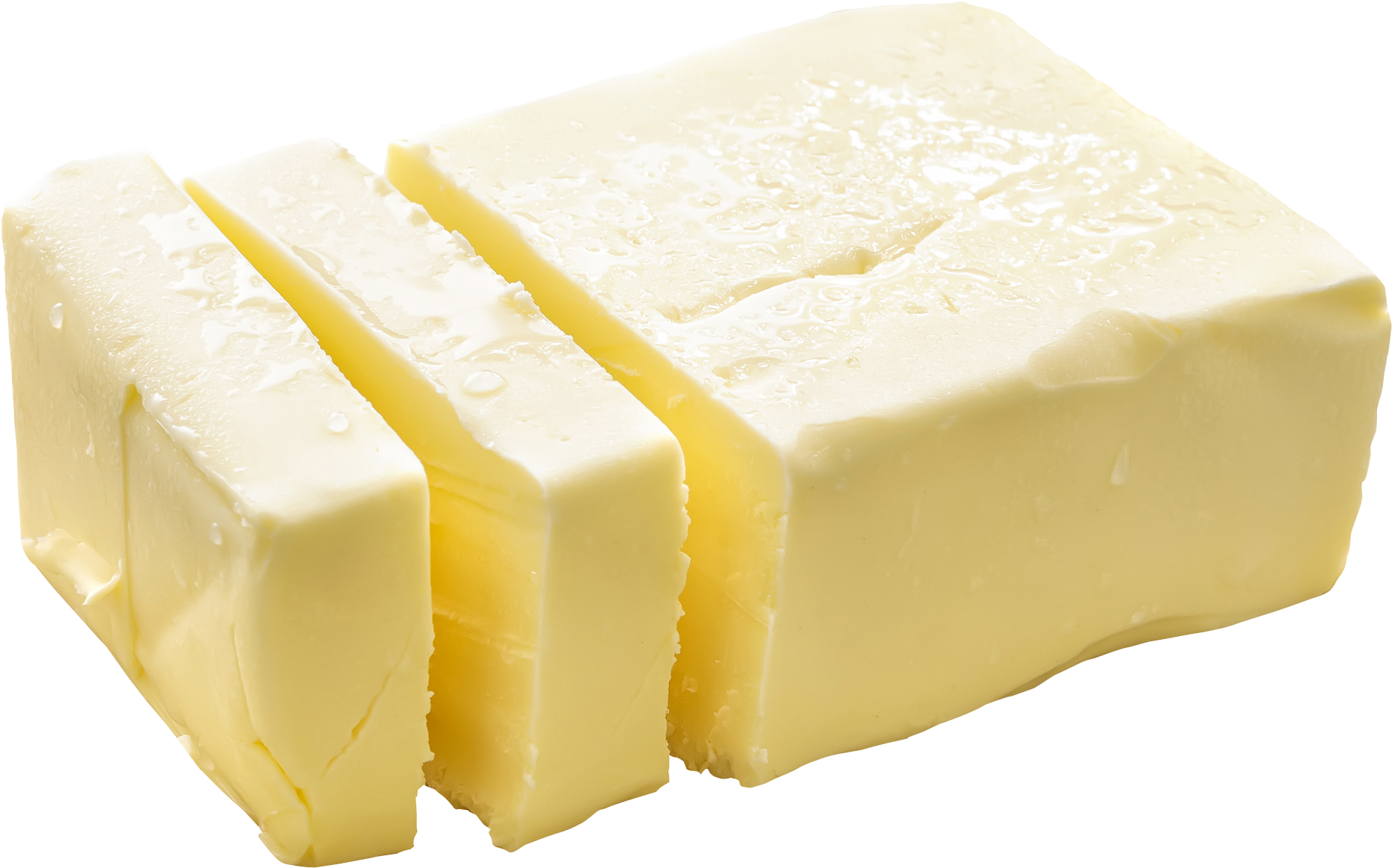 A Block Of Butter With Two Slices