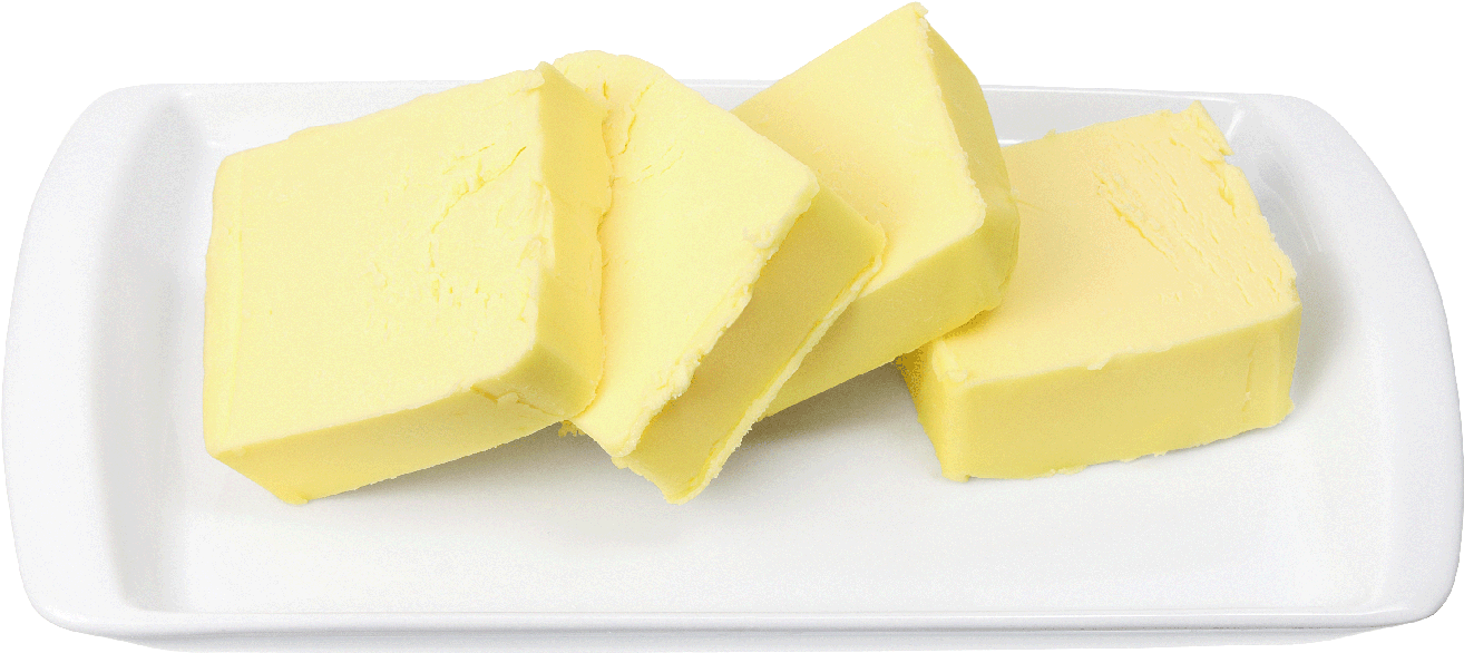 A Plate Of Butter On A Black Background