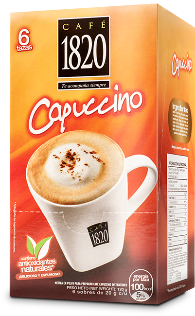 A Box Of Coffee With A Cup Of Cappuccino