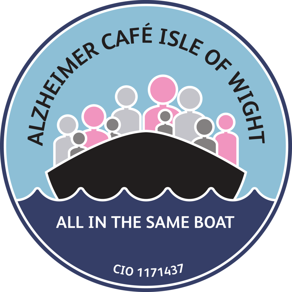 A Circular Logo With People On A Boat