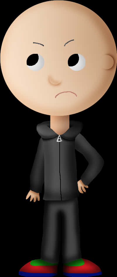 Cartoon Character With A Sad Face