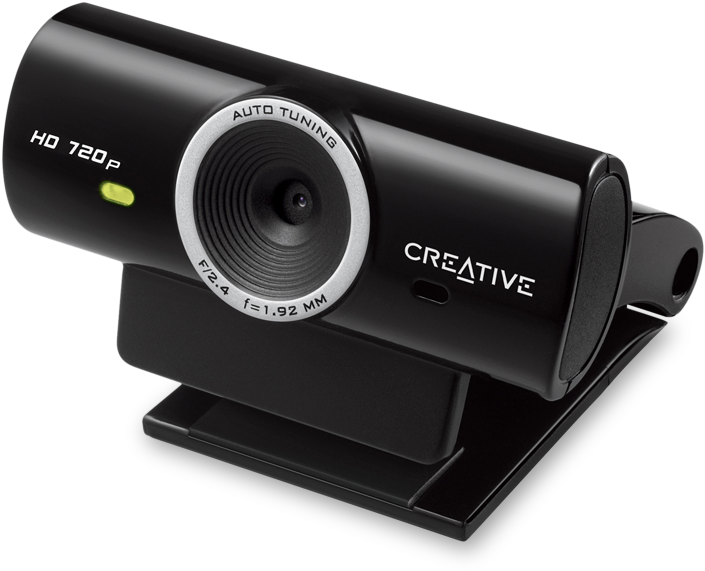 A Black Webcam With A Round Lens