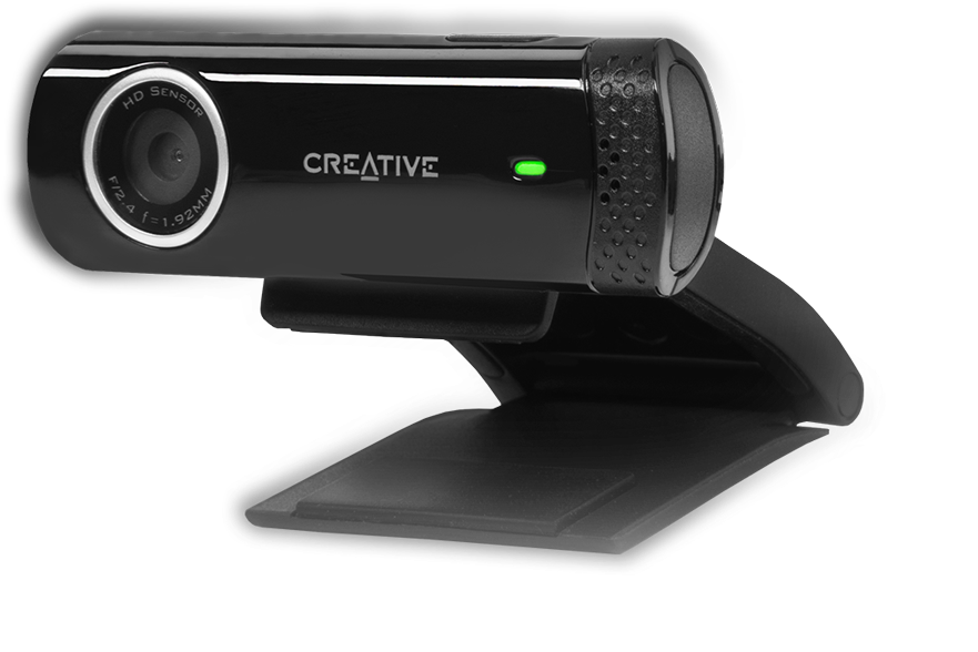 A Black Webcam With A Green Light