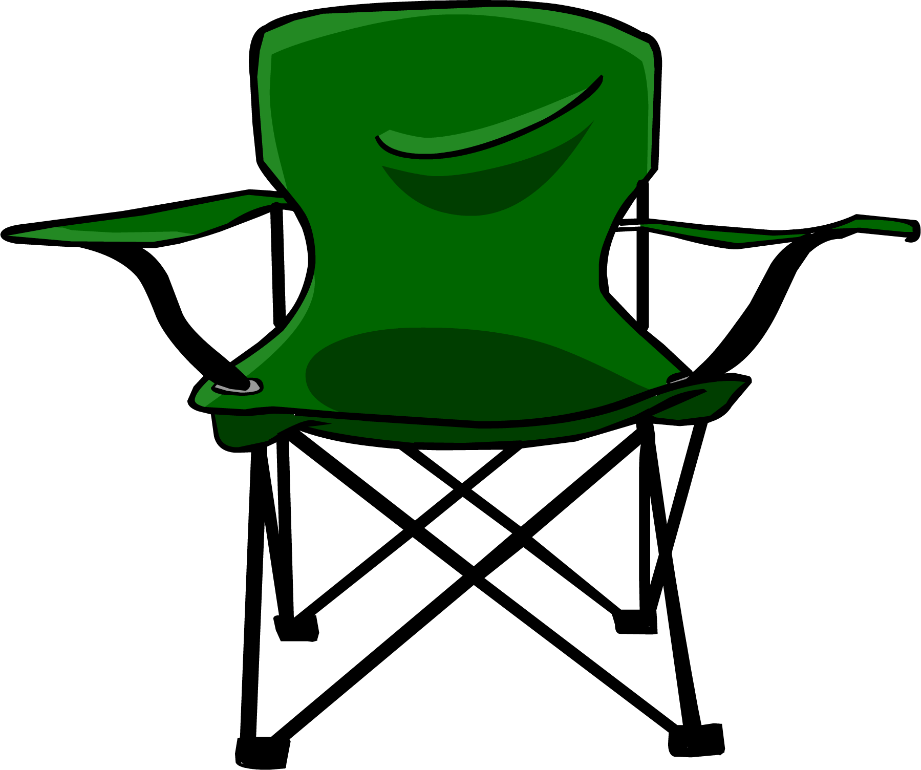 A Green Chair With Black Background