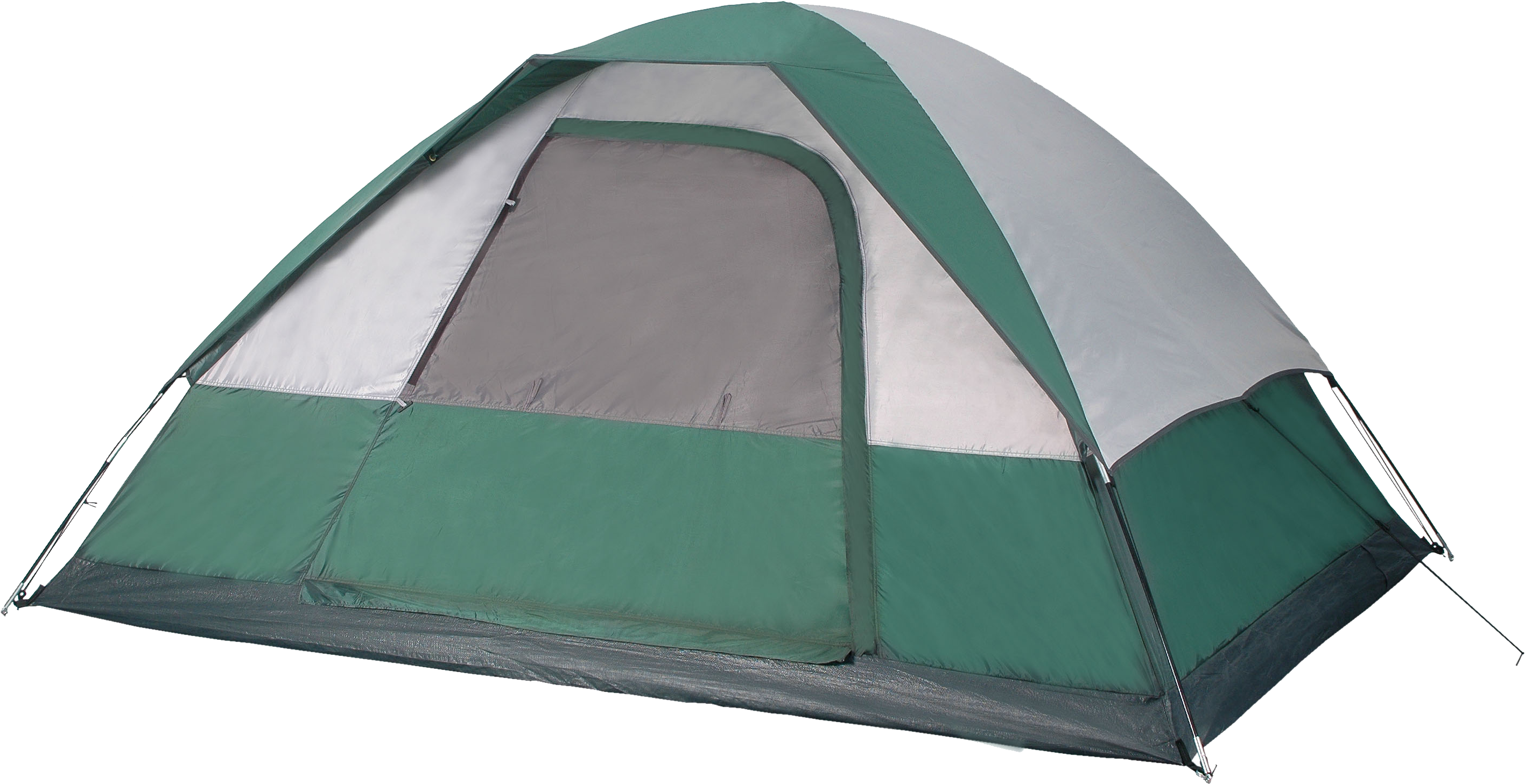 A Green And White Tent