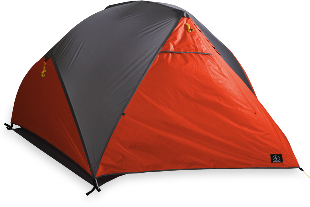 A Red And Grey Tent
