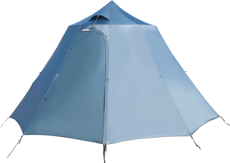 A Blue Tent With A Black Background