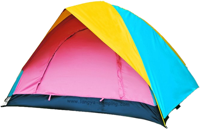 A Colorful Tent With A Black Background