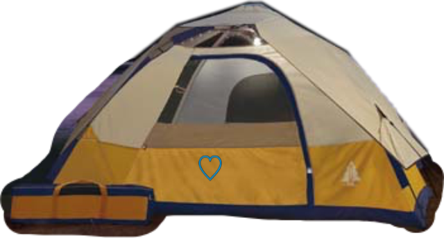 A Tent With A Heart On It