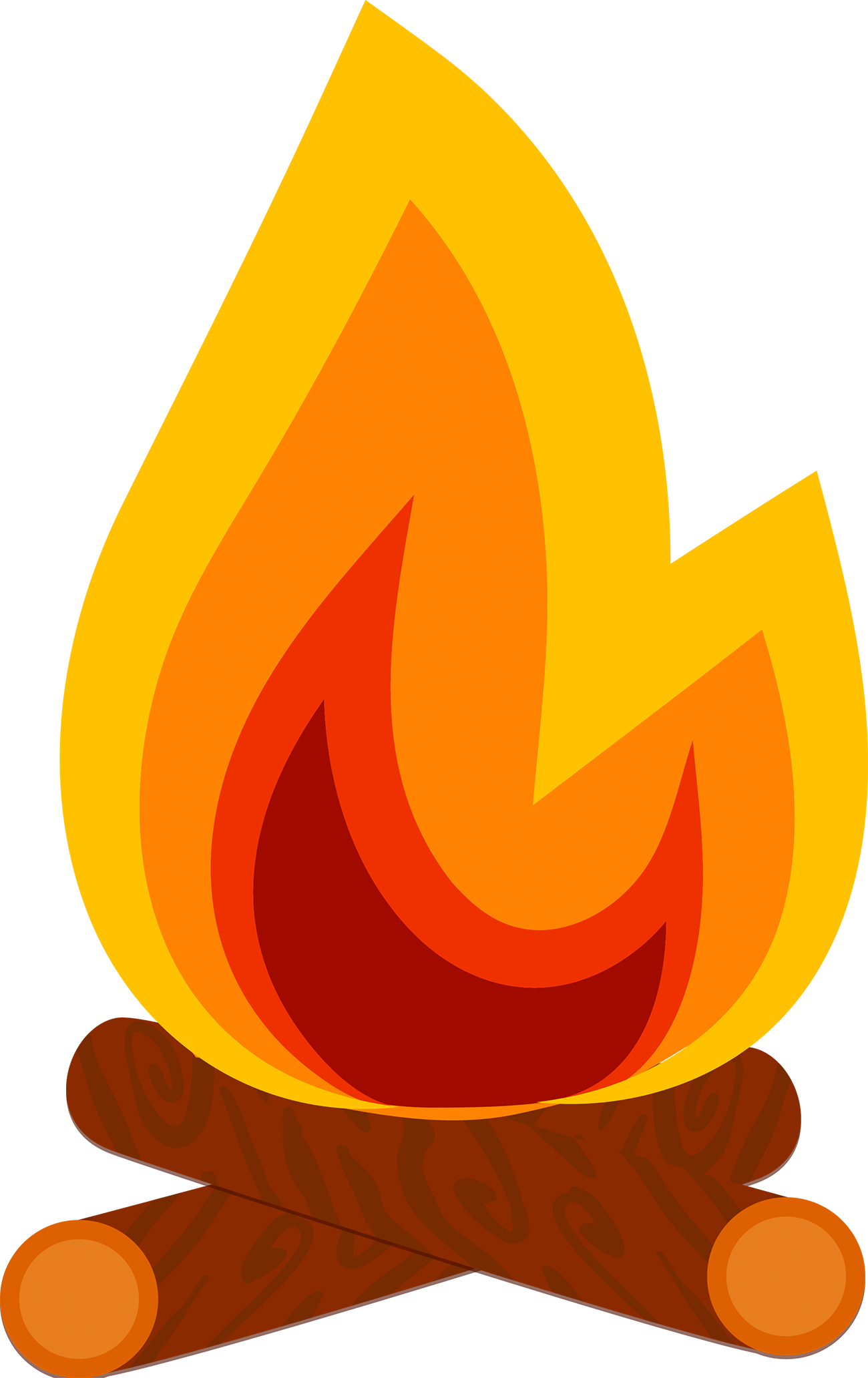 A Fire With A Black Background
