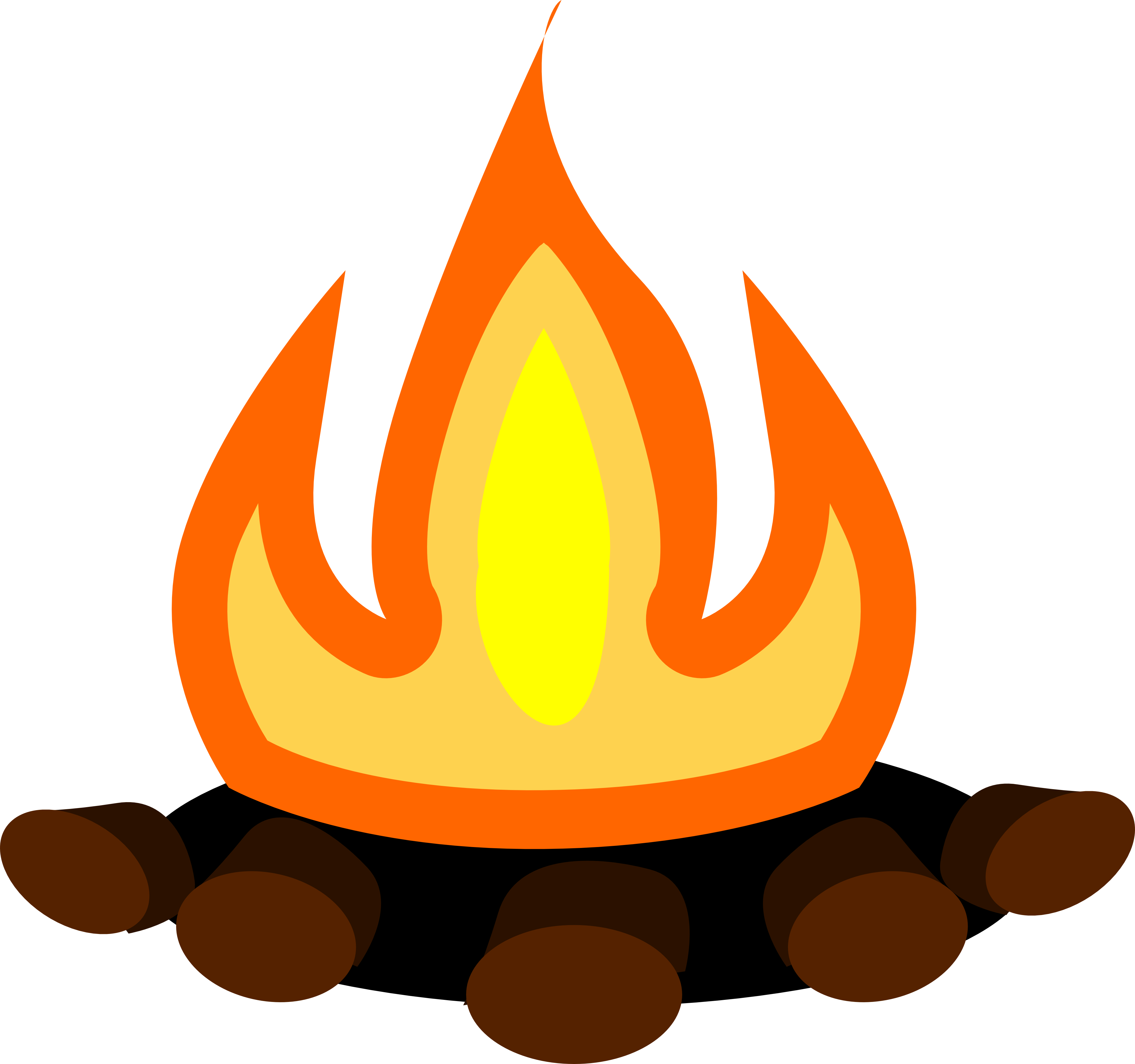 A Cartoon Of A Fire