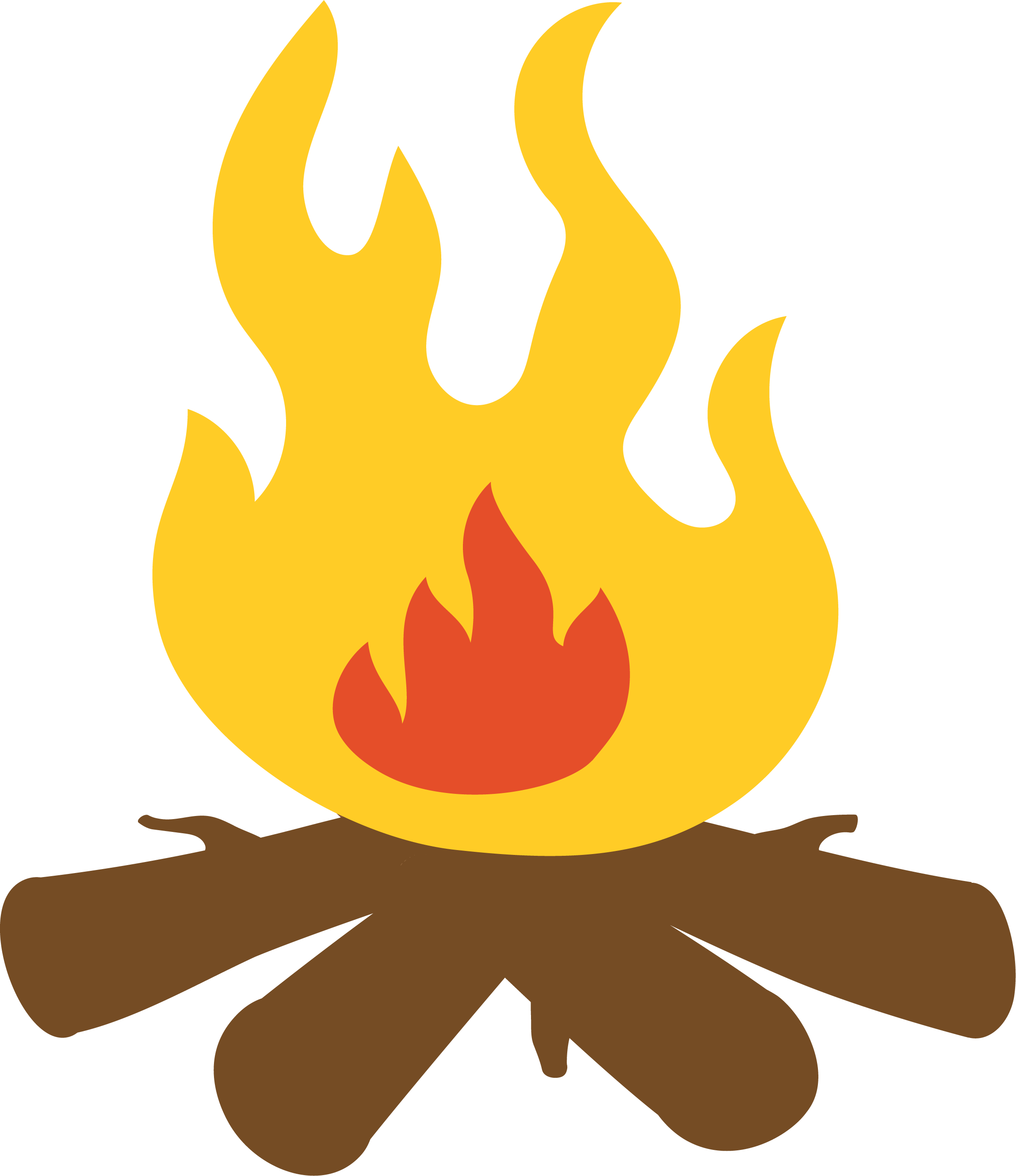 A Fire With Flames On A Black Background